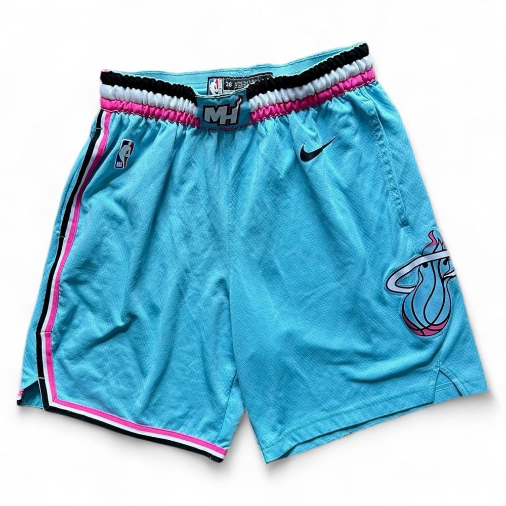 Nike Miami Heat Vice City Swingman Shorts Blue Size Large 38 NBA Merch